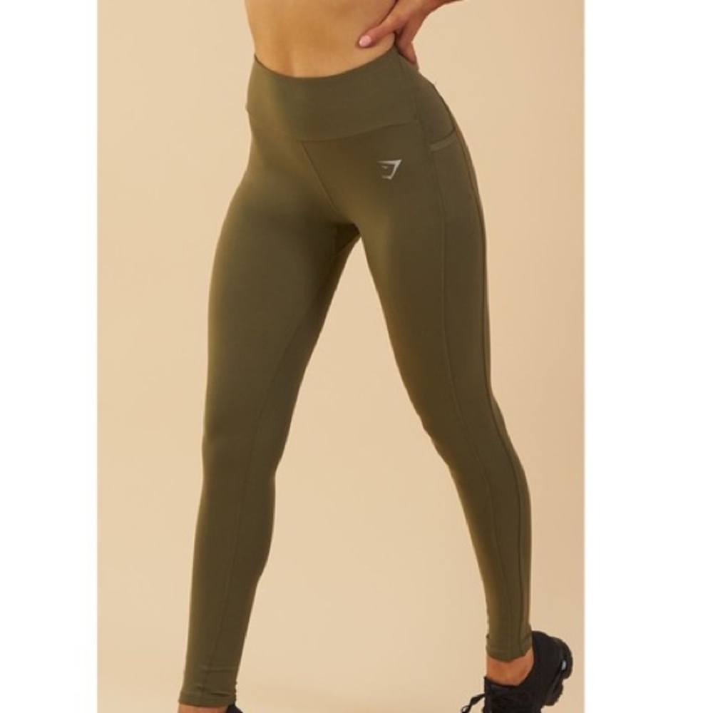 Gymshark Aspire leggings in Khaki